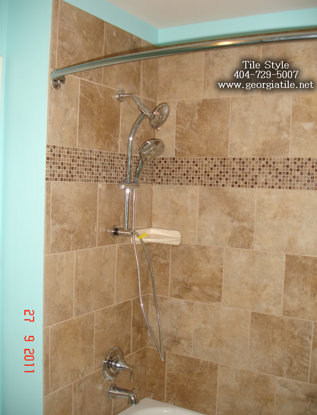 Tile Style Travertine Tub Shower Remodel Alpharetta Ga